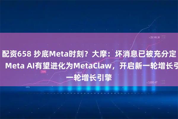 配资658 抄底Meta时刻？大摩：坏消息已被充分定价，Meta AI有望进化为MetaClaw，开启新一轮增长引擎